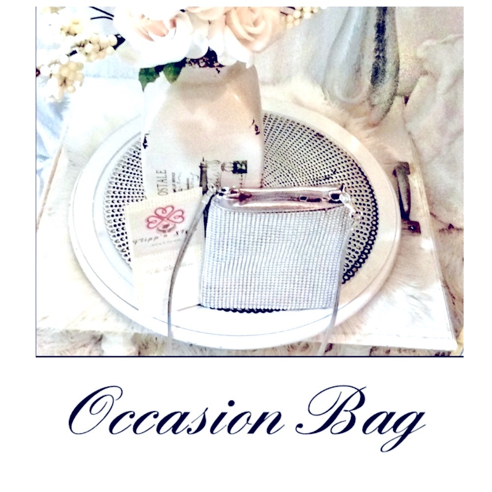 Rhinestone & Silver special occasion crossbody bag